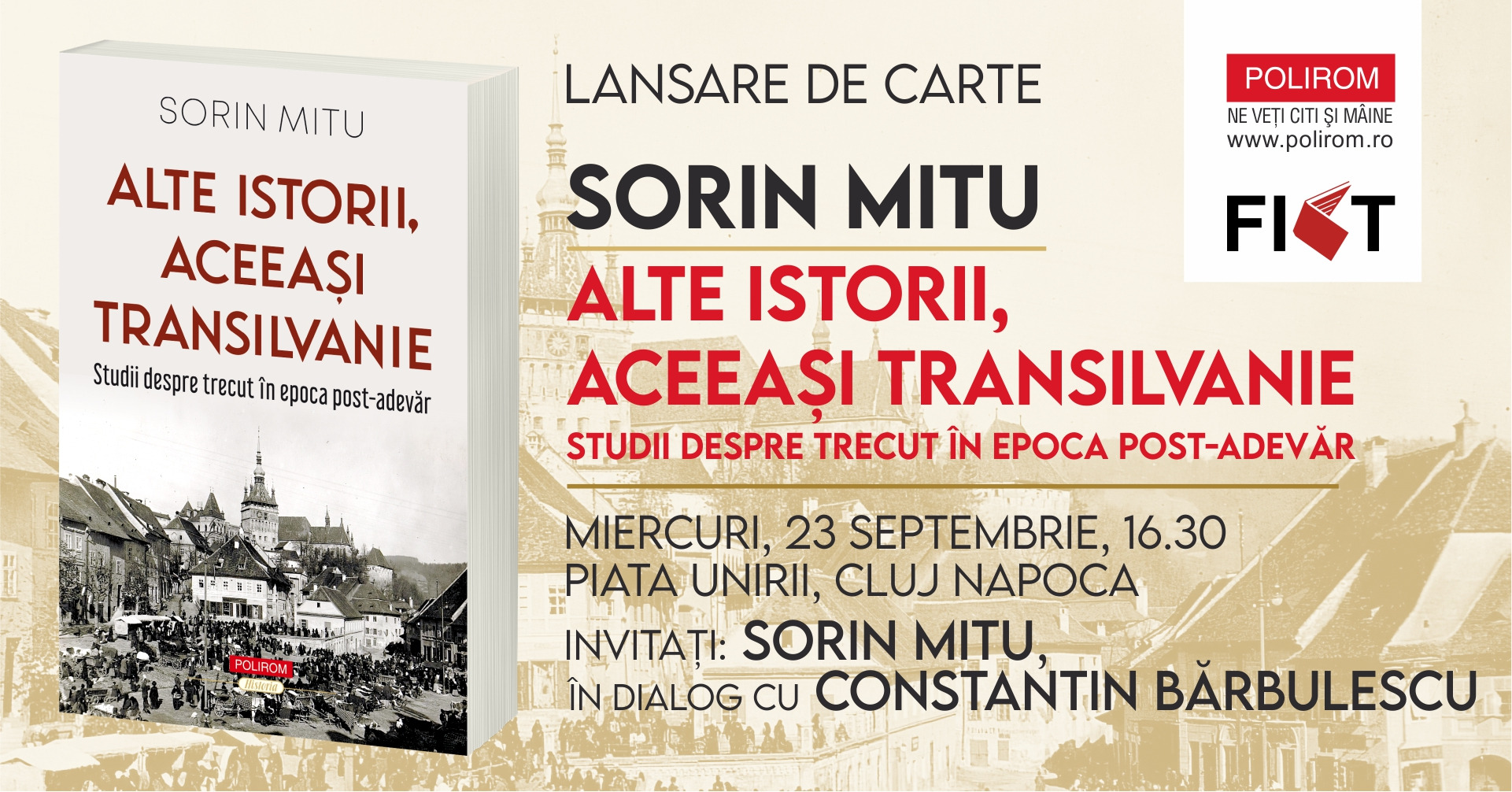 Editura Polirom la FICT (Festivalul Internațional de Carte Transilvania), ediția 2026